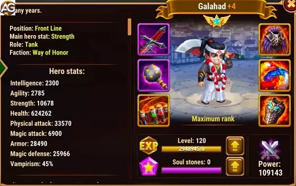 Galahad Nível Máximo